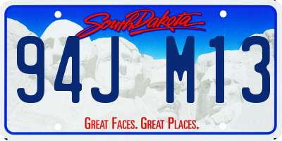 SD license plate 94JM13