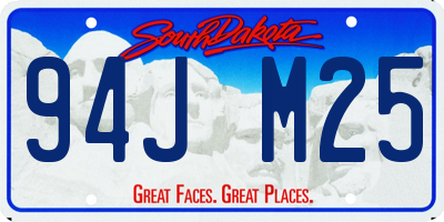 SD license plate 94JM25