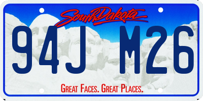SD license plate 94JM26