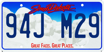 SD license plate 94JM29