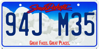 SD license plate 94JM35