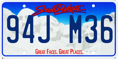 SD license plate 94JM36
