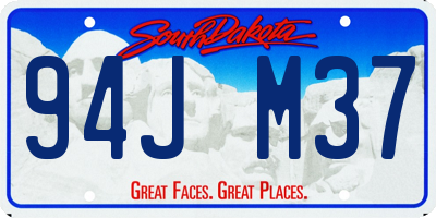 SD license plate 94JM37