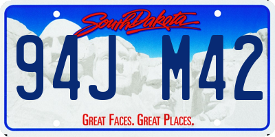 SD license plate 94JM42
