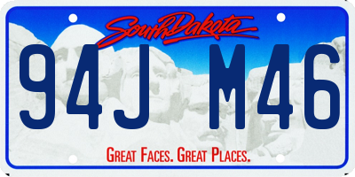 SD license plate 94JM46