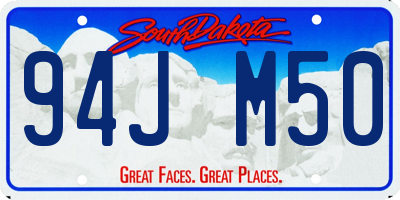 SD license plate 94JM50