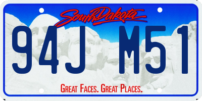 SD license plate 94JM51