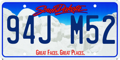 SD license plate 94JM52