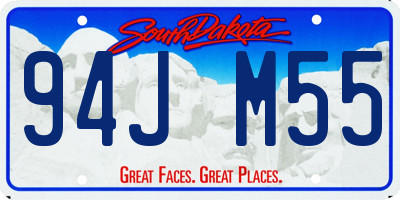 SD license plate 94JM55