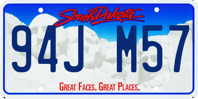 SD license plate 94JM57