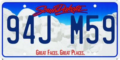SD license plate 94JM59