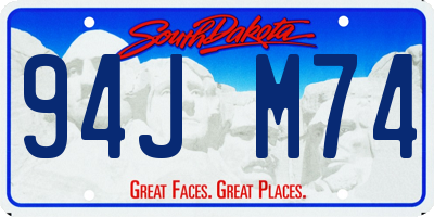 SD license plate 94JM74