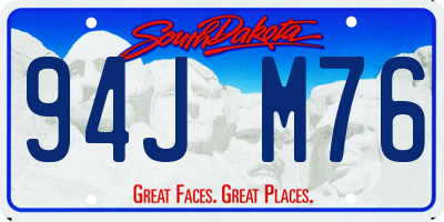 SD license plate 94JM76
