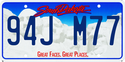SD license plate 94JM77