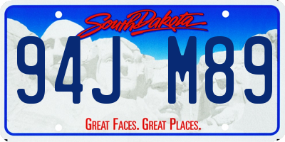 SD license plate 94JM89