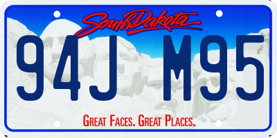 SD license plate 94JM95
