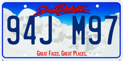 SD license plate 94JM97