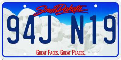 SD license plate 94JN19