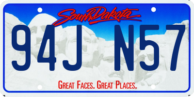 SD license plate 94JN57