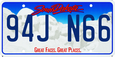 SD license plate 94JN66