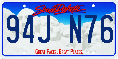SD license plate 94JN76