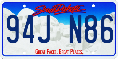 SD license plate 94JN86