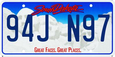 SD license plate 94JN97