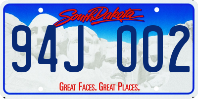 SD license plate 94JO02