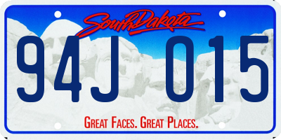 SD license plate 94JO15