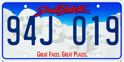 SD license plate 94JO19
