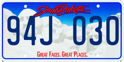 SD license plate 94JO30