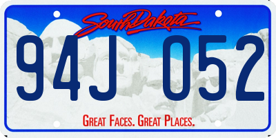 SD license plate 94JO52