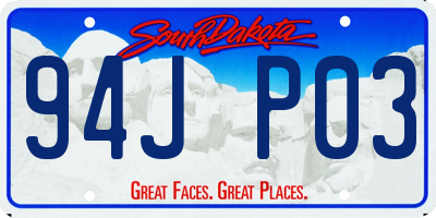 SD license plate 94JP03