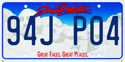 SD license plate 94JP04