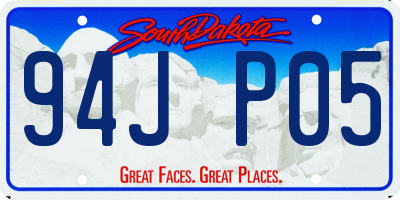 SD license plate 94JP05