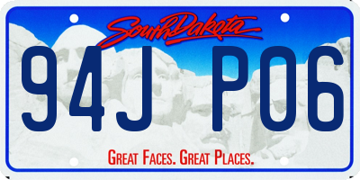 SD license plate 94JP06