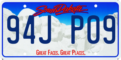 SD license plate 94JP09