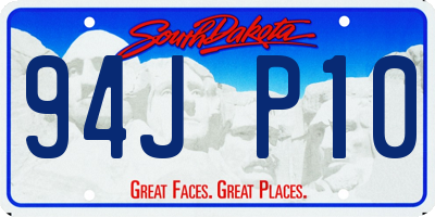 SD license plate 94JP10