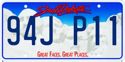 SD license plate 94JP11