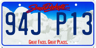 SD license plate 94JP13