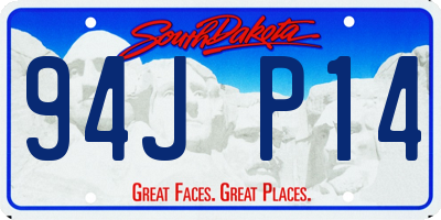 SD license plate 94JP14