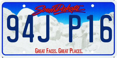 SD license plate 94JP16