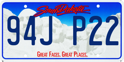 SD license plate 94JP22