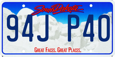 SD license plate 94JP40