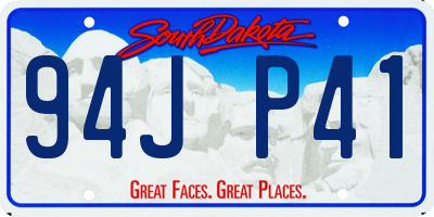 SD license plate 94JP41