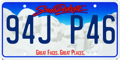 SD license plate 94JP46