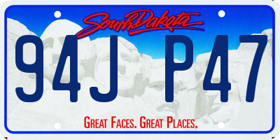 SD license plate 94JP47