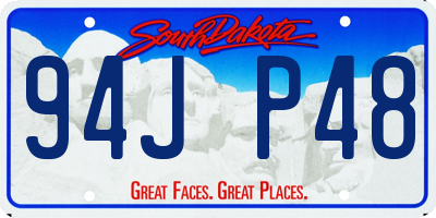 SD license plate 94JP48