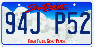 SD license plate 94JP52