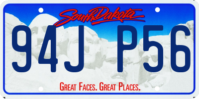 SD license plate 94JP56